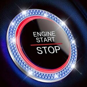 Blue Rhinestone Car Engine Start Button Cover NWT